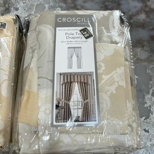 Croscill window treatments. 2 panels in each package. 2 Arch Valance. New